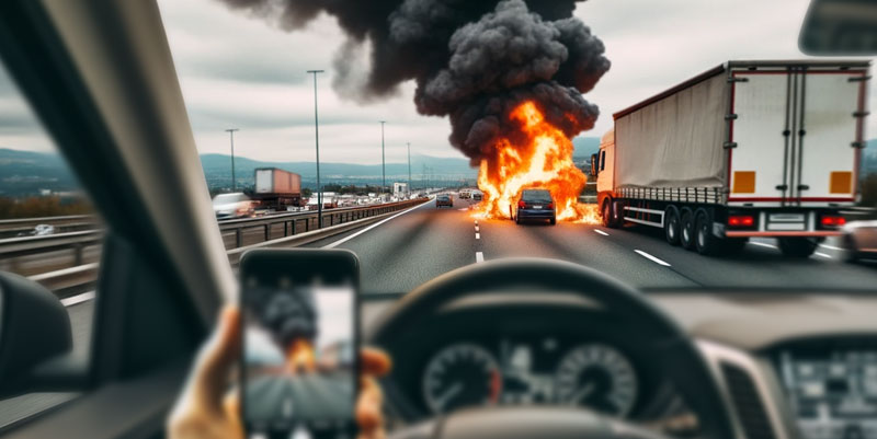 Filmer ou conduire il faut choisir