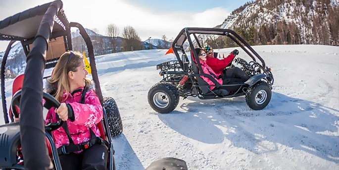 Conduire sur la glace au Val d'Allos
