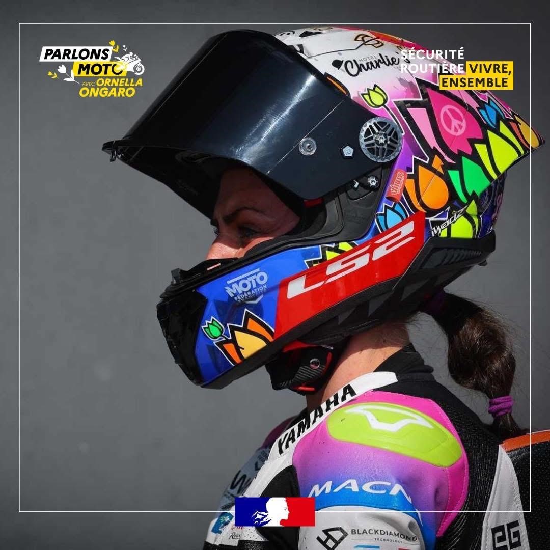 Ornella Ongaro, meilleure pilote de moto française et ambassadrice de la Sécurité Routière