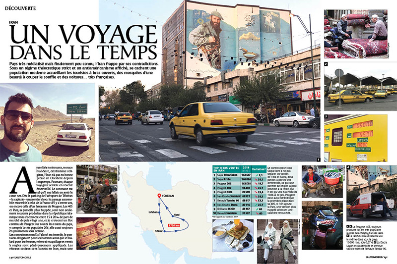 Voyage sur les routes d’Iran en Peugeot 405