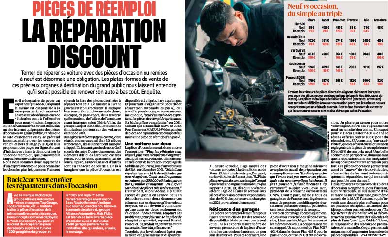 Pièces de réemploi : la réparation discount