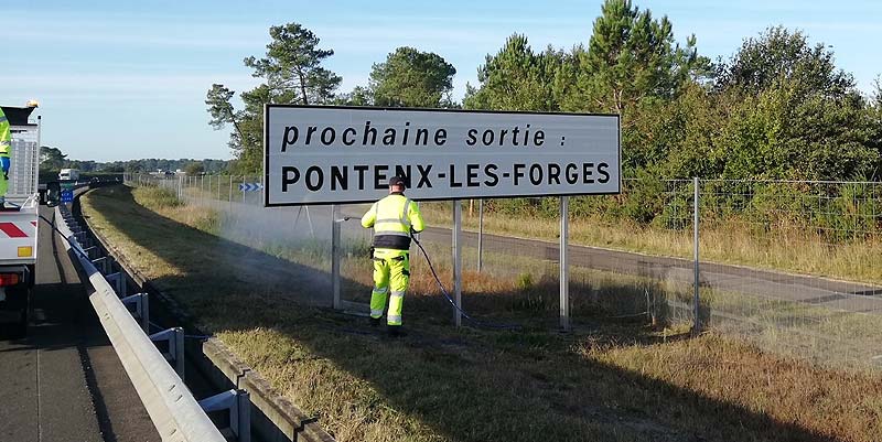 illustration de L'entretien de l'Autoroute A63 Landes