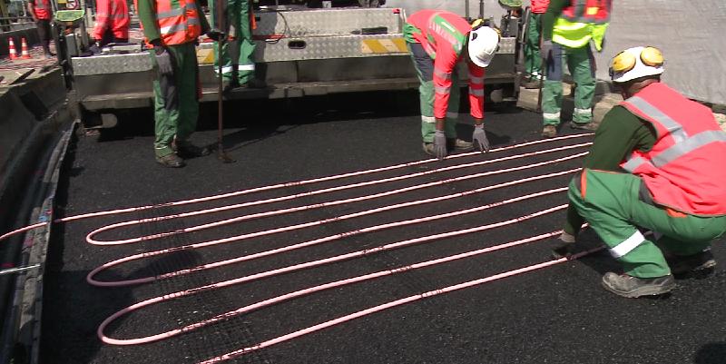 Une route anti-verglas en Corrèze