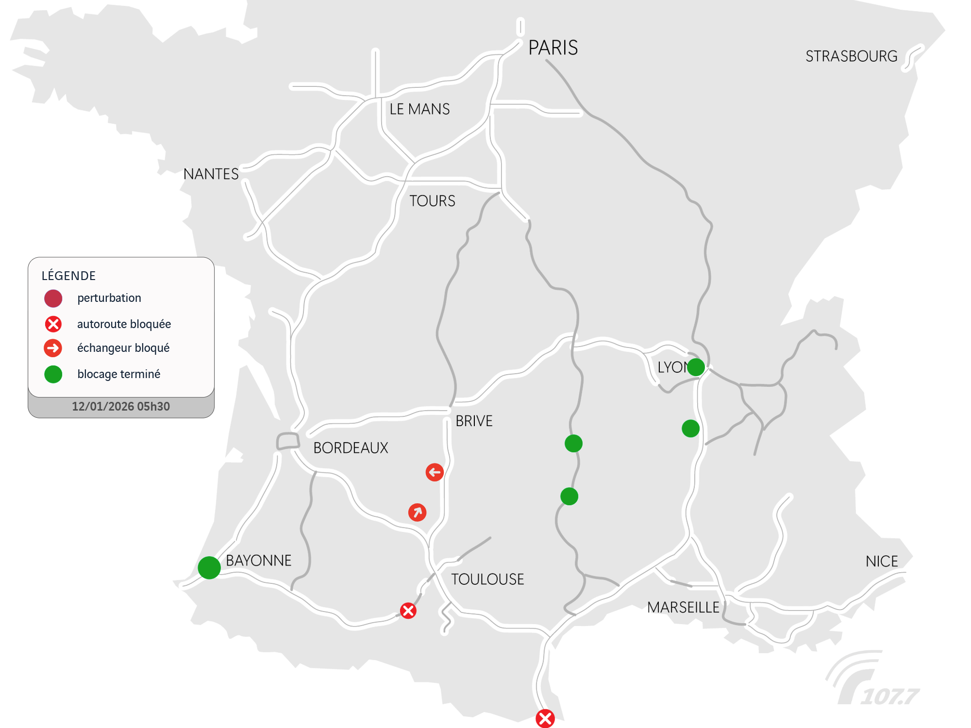 Carte. Manifestations agriculteurs : quels sont les derniers blocages ce lundi matin 12/01