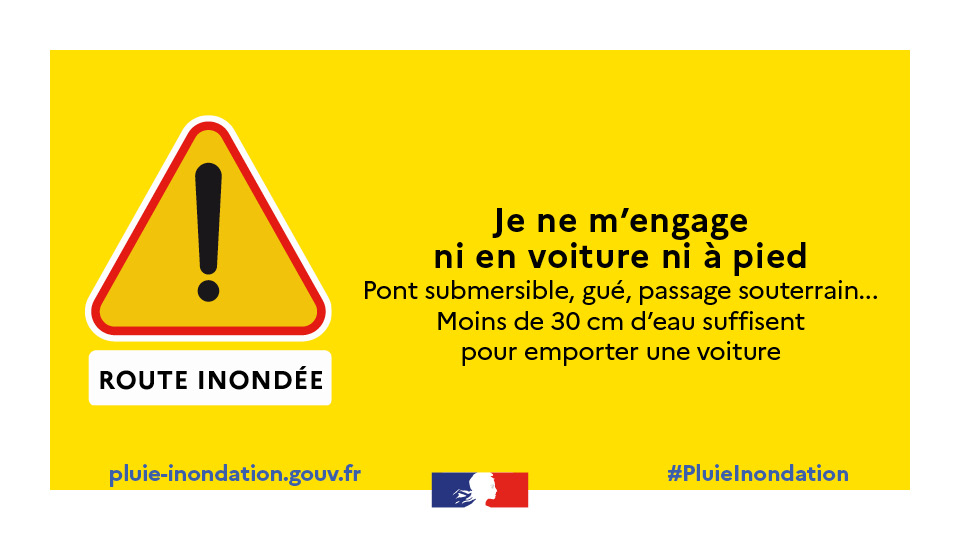 Pluie-inondation : les bons comportements