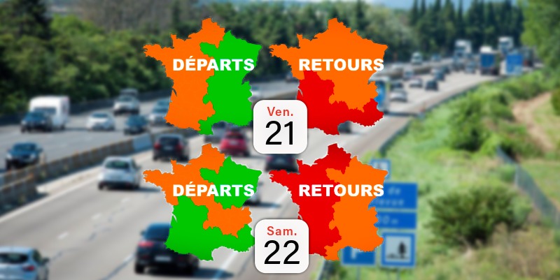 Bouchons : Quels sont les jours les plus compliqués du vendredi 21 au lundi 24 août 2026 ?