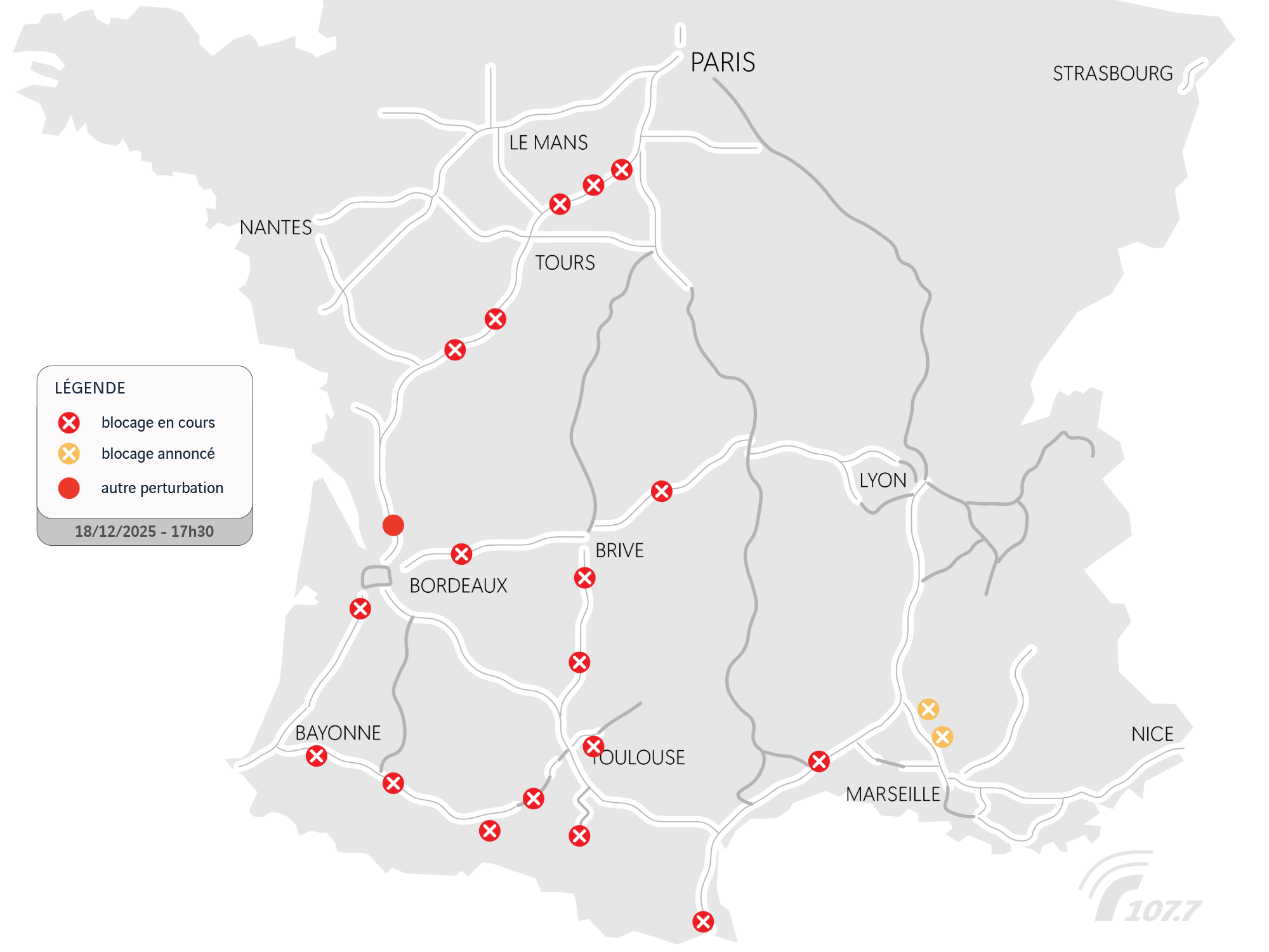 Manifestations des agriculteurs : blocages ou amélioration pour les départs en vacances ?