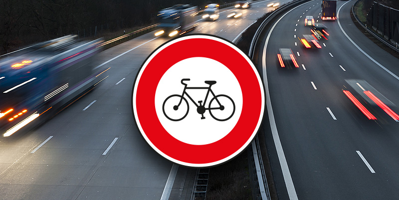 Pas de vélo sur l’autoroute