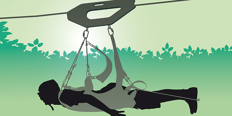 Une Tyrolienne géante dans les Alpes-Maritimes