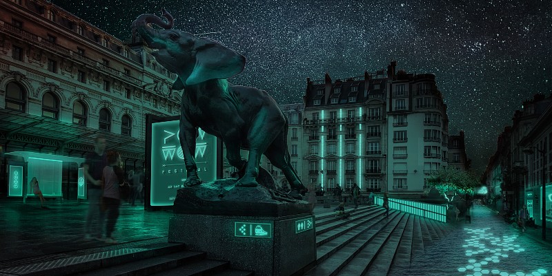 illustration de Glowee et la lumière non polluante
