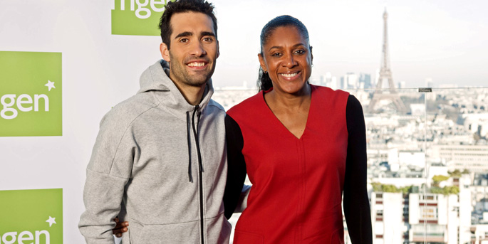 Martin Fourcade et Marie-Jo Perec parrains de la MGEN Académie du sport
