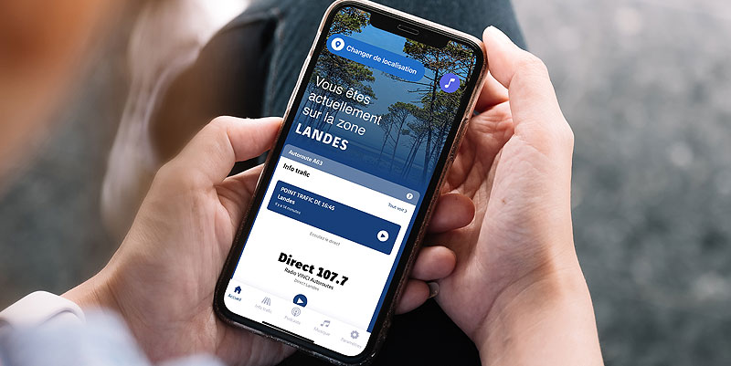 illustration de L'application de Radio Atlandes Autoroute