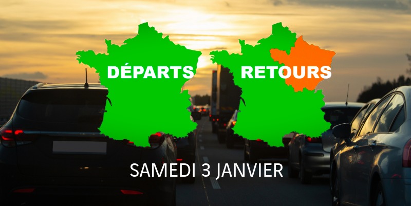 Nouvel An et vacances : trafic dense samedi. Les bons conseils pour vos déplacements