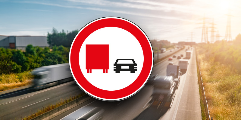 Interdiction de doubler sur l'A7 à Montélimar