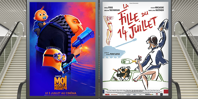 Deux films pour les vacances : ''Moi, Moche et Méchant 4'' et ''La Fille du 14 juillet''