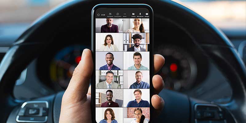 Pas de visioconférence au volant