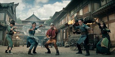 Aang et ses alliés, au cœur de la maîtrise des quatre éléments