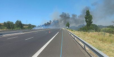 Perpignan : Autoroute A9 totalement coupée par un camion renversé et en feu au Boulou