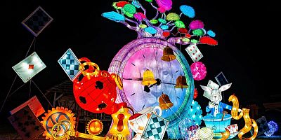 1000 lanternes lumineuses dans un parc corrézien de 11 hectares.